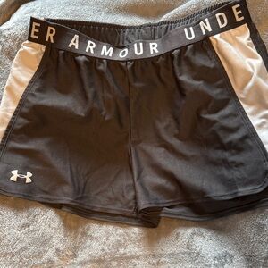 Under Armour Women's Athletic Shorts in Black and White